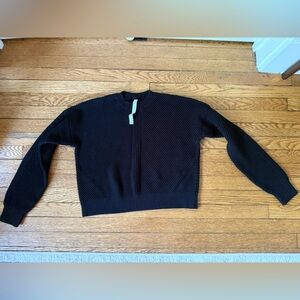lululemon New Heights Black Ribbed Sweater - Size 8 - NWOT